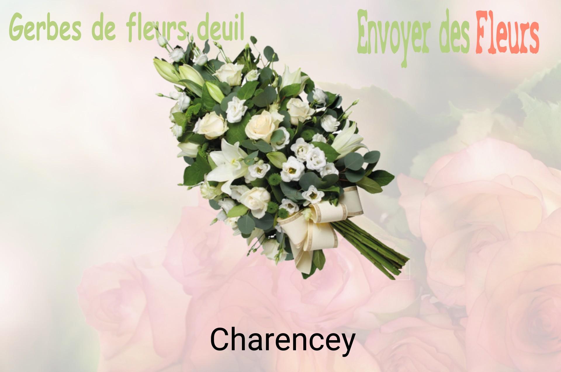 Gerbe de fleurs de deuil livrée à Charencey